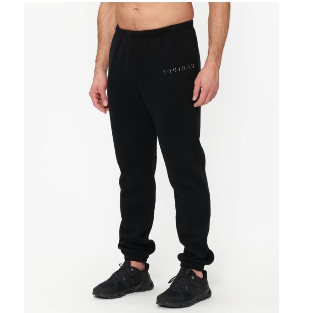 Equinox Unisex Black Cotton Blend Pull-On Jogger Sweatpants Size Medium